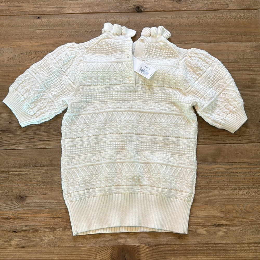 The Heights Sweater Top Janie and Jack NWT 8 off white - Picture 5 of 5